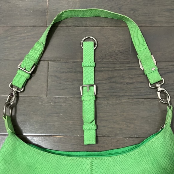 Y2K Vintage Bergē Snakeskin Pattern Leather Purse - Picture 7 of 14